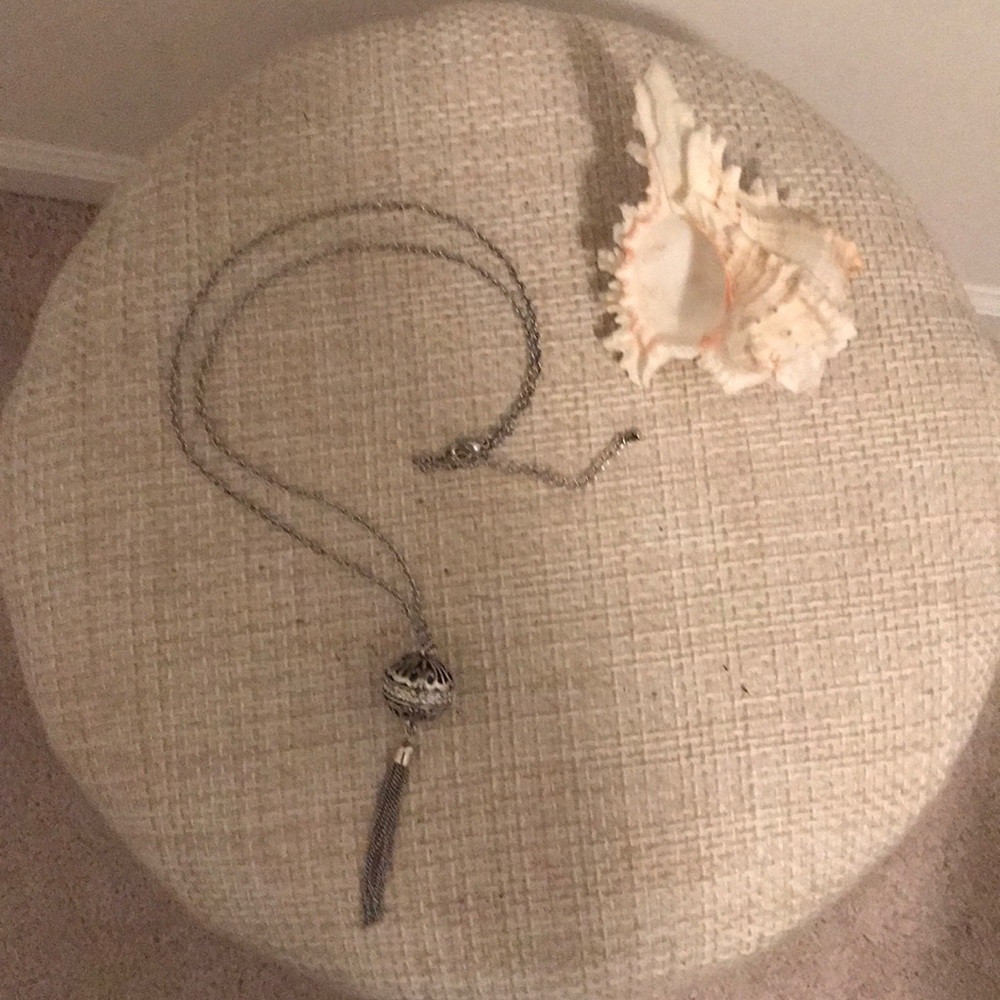 Silver Amulet long necklace